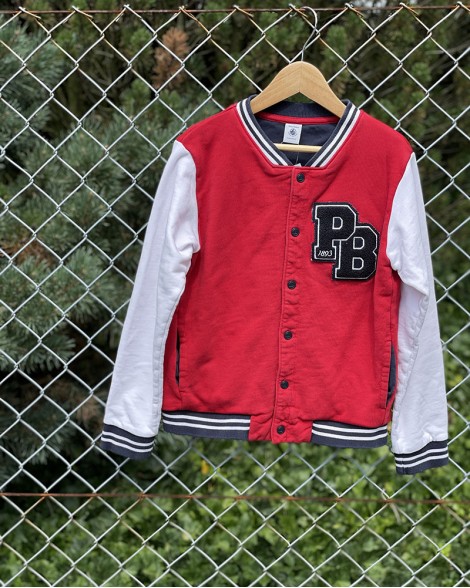 Mikina dětská Petit Bateau červená